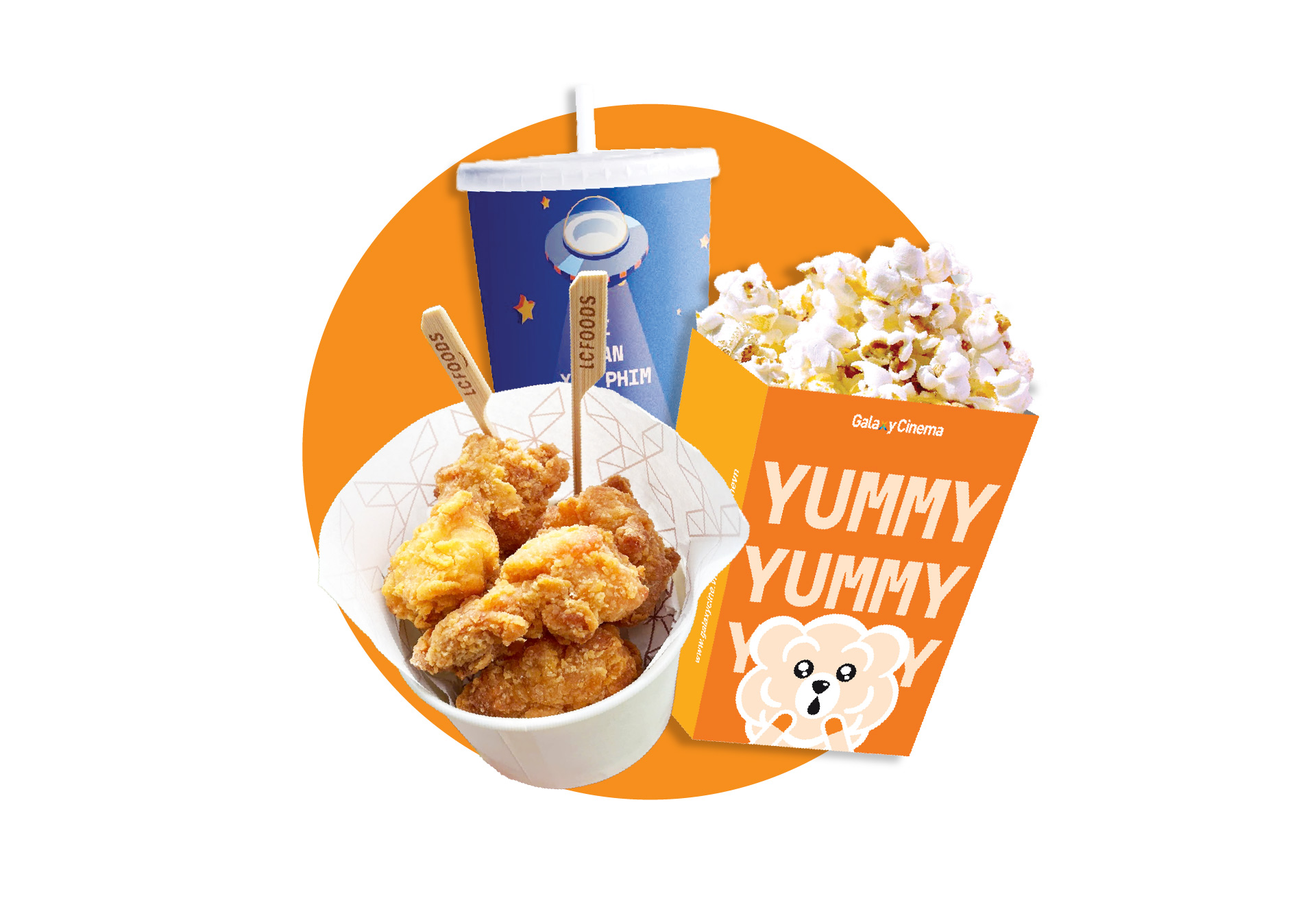 Bắp caramel + Nước lớn